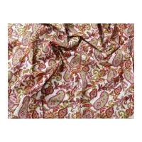 Paisley Print Cotton Lawn Dress Fabric Red