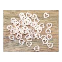 papercellar matte shiny beaded hearts ivory