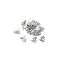 papercellar cut out glitter christmas trees silver