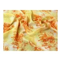 Patterned Yoryu Georgette Dress Fabric Orange