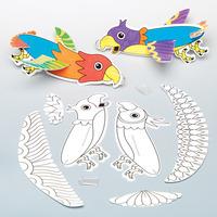 Parrot Colour-in Gliders (Pack of 6)