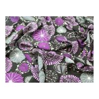 Patterned Spots Print Polyester Crepe Dress Fabric Purple
