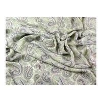 Paisley Print Polyester Georgette Dress Fabric Mint Green