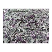 Patterned Polyester Crepe Dress Fabric Purple