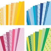 Patterned Card & Paper Pack - Pack of 30 (Green)