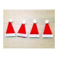 Papercellar Paper Christmas Santa Hats with Pompom Red