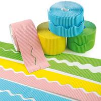 Pastel Corrugated Borders Value Pack (Box of 6 rolls)