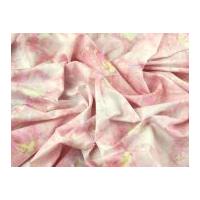 Pastel Digital Print Cotton Poplin Dress Fabric Pink