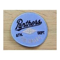 Panthers Colorado Embroidered Iron On Motif Applique Blue