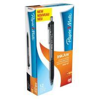 Paper Mate InkJoy 300 Retractable (Black)Ballpoint Pen Medium (Pack of 12 Pens)
