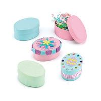 pastel oval craft boxes pack of 24
