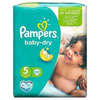 Pampers Baby Dry Carry Pack Junior Size 5 23 Pack