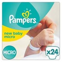 Pampers New Baby Size 0 Micro Carry Pack 24 nappies