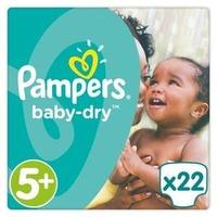 Pampers Baby-Dry Size 5+ Junior+ Carry Pack 22 Nappies