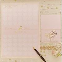 pastel pink heart guest book keepsake