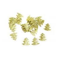 Papercellar Cut Out Glitter Christmas Trees Gold