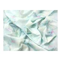 Pastel Digital Print Cotton Poplin Dress Fabric Aqua