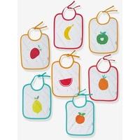 Pack of 7 Bibs assorted stars/raindrops