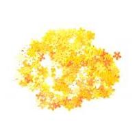 Papercellar Flower Shape Sequins Yellow Orange