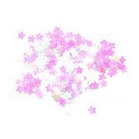 Papercellar Flower Shape Sequins White Pink