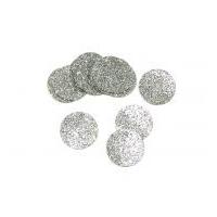 Papercellar Cut Out Glitter Circle Discs Silver