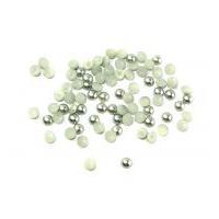 papercellar round pearl cabochons silver