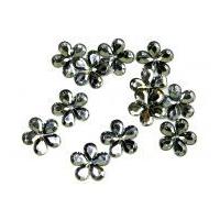 Papercellar Large Flower Shape Gems Silver Pewter