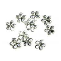 papercellar large flower shape gems silver clear