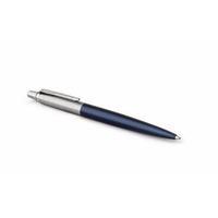 Parker Jotter Ballpoint Pen Stainless Steel with Blue Trim Blue
