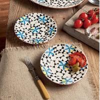 Pair of Mosaic Glazed Tapas Plates