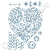 Parchment Lace Heart Tapestry A6 Grid 388914