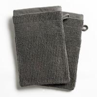 pack of 2 moss stitch towelling wash mitts 400 gm