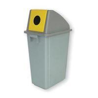 paper recycling bin 58 litre with yellow slot sli383014