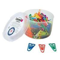 Paperclips Plastic Non-magnetising 60mm Assorted Colours 1 x Pack of