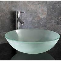 Padova Frosted Glass 42cm Diameter Round Countertop Sink
