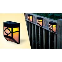 pack of 2 or 4 solar powered fence lights