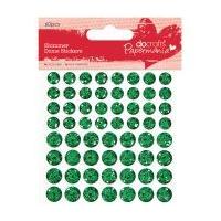 Papermania Green Shimmer Dome Stickers 60 Pieces