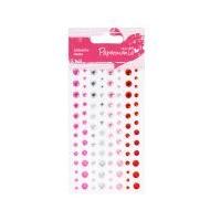 Papermania Pink and Red Adhesive Gems 104 Pack