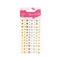 papermania yellow adhesive gems 104 pack