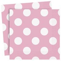 Pale Pink Polka Party Paper Napkins
