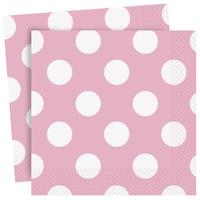 pale pink polka party paper napkins