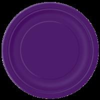 paper party plates purple