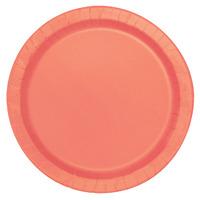 Paper Party Plates Coral