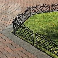 Pack of 4 Black Fence Panels x2