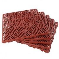 Pack of 5 Garden Tiles Colour - Terracotta