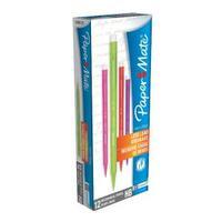 Papermate Assorted Neon Non-Stop Automatic Pencils 0.7mm HB Pack of 12