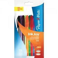 Papermate Inkjoy 100 Stick Ballpoint Pen Assorted 1927074 Pack of 8