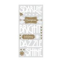 Paperhouse 3D White and Gold Sparkle Stickers