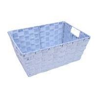 Pale Blue Paper Storage Basket 33 x 23 x 14 cm