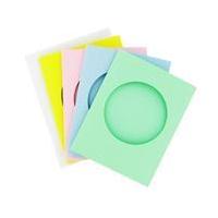Pastel Trifold Aperture Cards and Envelopes 3.5 x 4.5 Inches 4 Pack